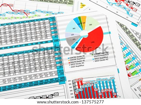 Business Report in Charts and Graphs with Sales Statistics