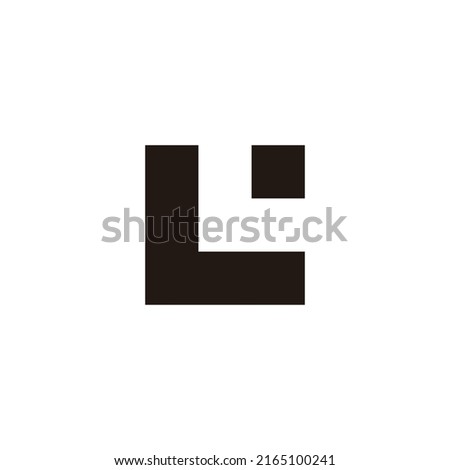 Letter L and C square geometric symbol simple logo vector