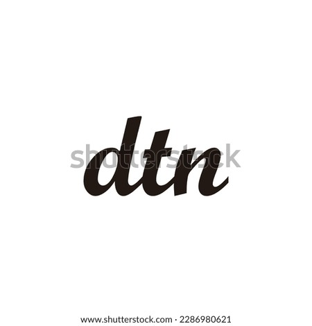 Letter dtn connect geometric symbol simple logo vector