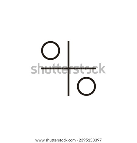 Letter o plus, lines geometric symbol simple logo vector