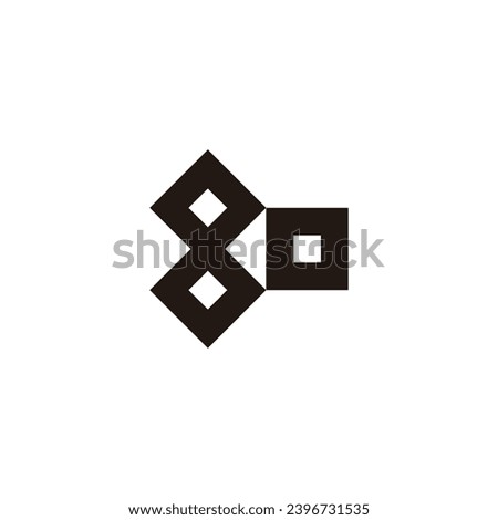 Number 8 o square geometric symbol simple logo vector