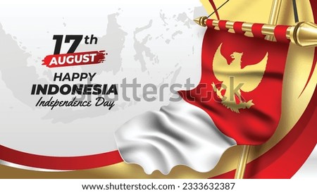 Happy Indonesia Independence Day with Elegant Background