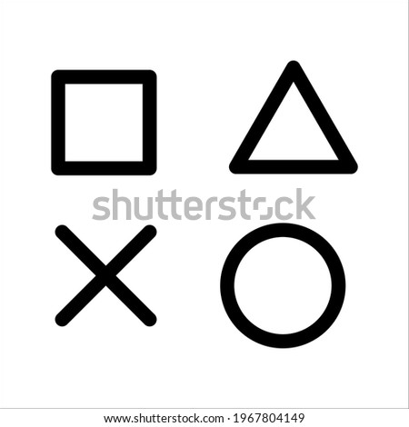 Playstation Icon Game black and white