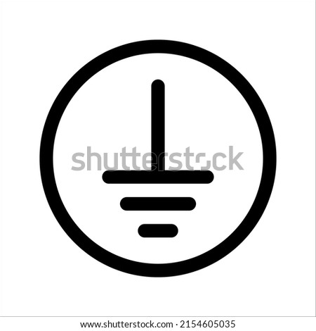 Electrical Earth Icon, Earth Symbol sign design, on white background, eps 10.