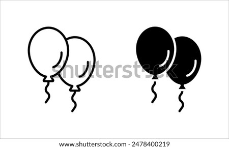 Balloon icon set illustration, Party balloon sign and symbol.