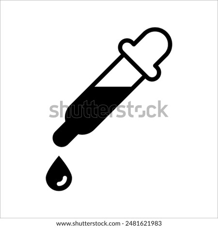 dropper icon. Pipette icon. Medicine dropper sign. vector illustration on white background. EPS 10