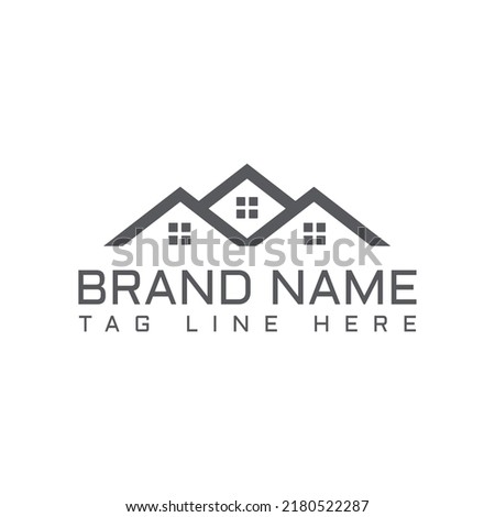 Modern Real Estate company Logo Design. Building, Construction Working Industry logo concept Icon. Residential contractor, General Contractor and Commercial Office Property business logos.