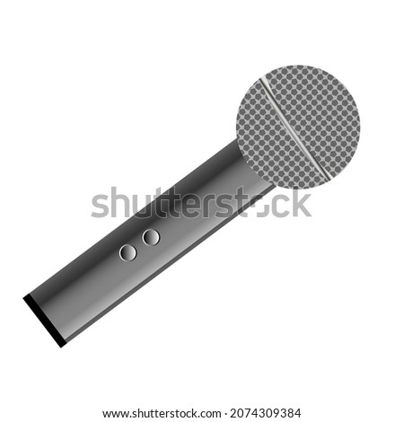 Mic simple clip art vector illustration