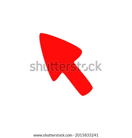 Cursor. Red button choose to channel, blog. Social media background. Marketing. Flat Icons. Design Elements for smm, ad, marketing, ui, ux, app and more. Vector illustraton.