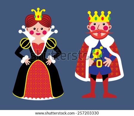 Queen, King Stock Vector 257203330 : Shutterstock