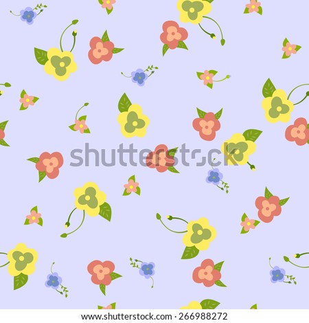 Pattern Mother \'s Day. Flowers on Mother\'s Day. Pattern with blue flowers. Summer Background