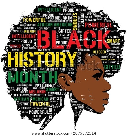Black month history t shirt design and print template. Stok fotoğraf © 