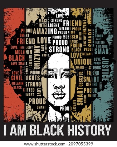 Black history month print template and t-shirt design. Easy to editable. And high-quality files.