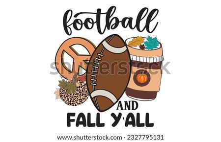 Football And Fall Y’all Retro Design