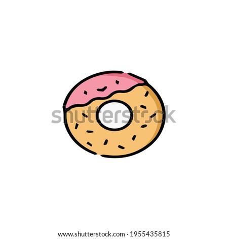 illustration vector of donuts. Where these donuts have attractive colors and this donuts vector is an education for children
