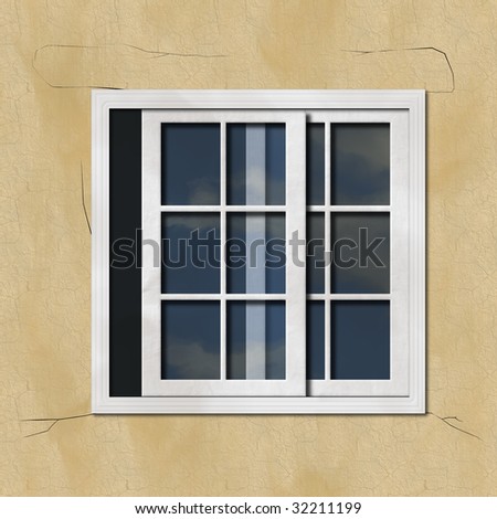 High quality computer generated modern white window
