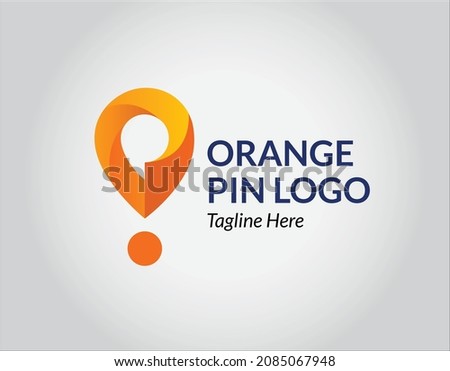 Elegant Travel logo Branding Orange Pin P creative fonts monogram icon symbol. Universal elegant luxury alphabet vector design