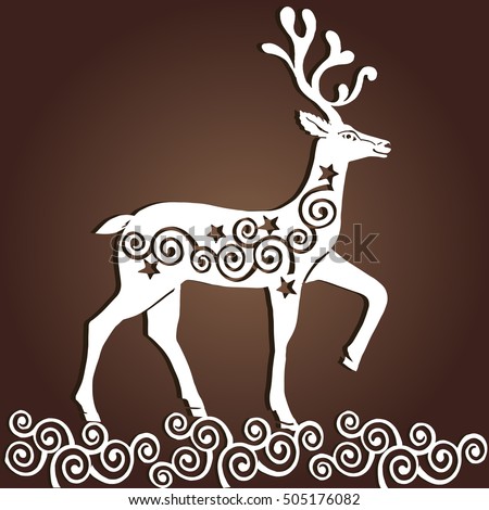 laser cut paper christmas deer merry christmas greeting card christmas deer for wood carving - Wooden Laser Cut Christmas Decorations laser cut paper christmas deer merry christmas greeting card christmas deer for wood carving - Wooden Laser Cut Christmas Decorations