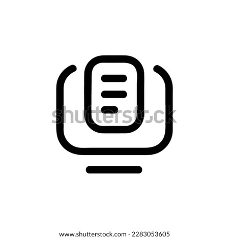 Tumblr vector Icon, Outline style, isolated on white Background.