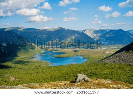 Similar – Image, Stock Photo Rough rocks in blue ocean under sunste sky