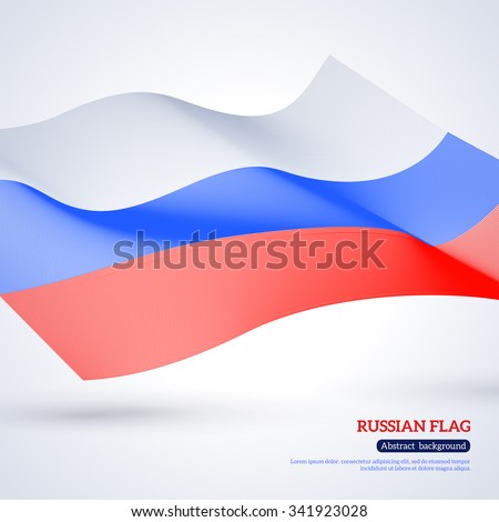 Linear abstract tricolor, celebration of June 12, Independence Day of Russian. Vector illustration. 4 November, Day of Military Glory. Minimalistic banner template. 