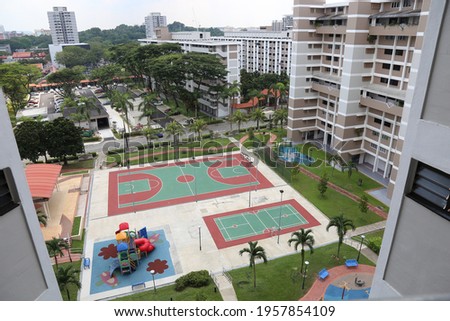 Sports zone in residential building in Singapore Stock foto © 
