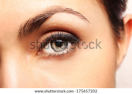 Portrait of pretty woman's eye