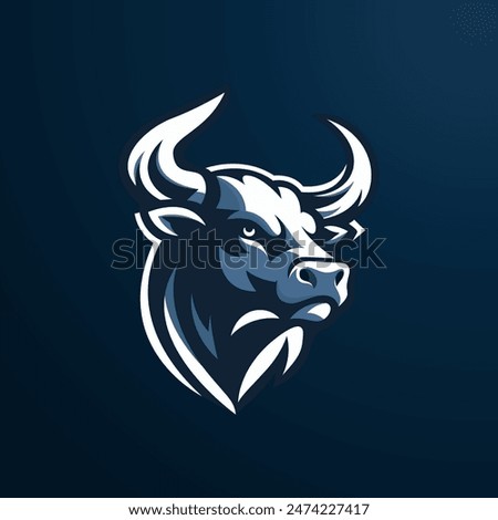 Black Bull head of geometric shapes and sharp lines. incorporates a sleek and modern design. vector illustration