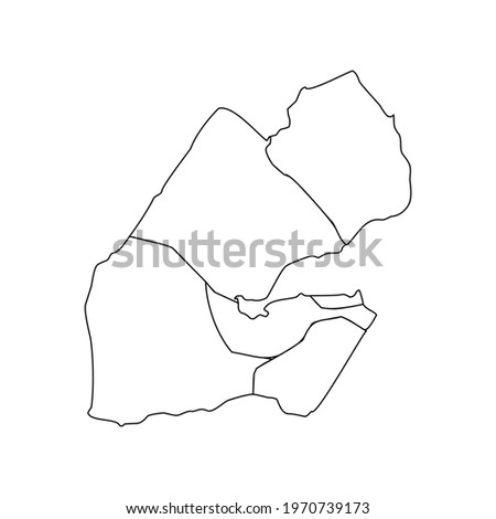 Doodle Map of Djibouti With States