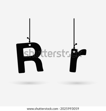 Abstract Hanging Letter R Design Stock fotó © 