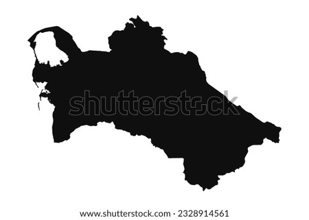 Abstract Silhouette Turkmenistan Simple Map, can be used for business designs, presentation designs or any suitable designs.