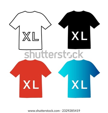 Abstract XL Size Shirt Silhouette Illustration, can be used for business designs, presentation designs or any suitable designs.