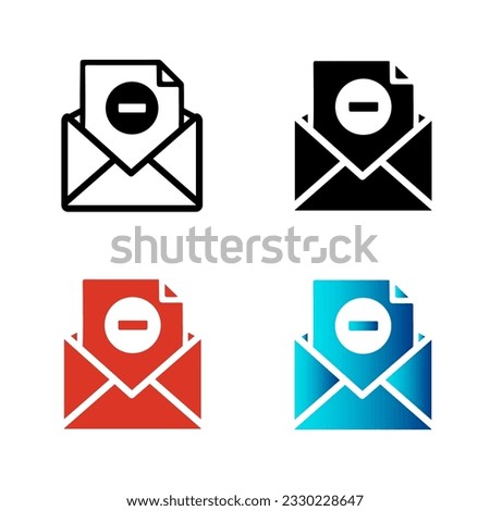 Abstract Email Unsubscribe Silhouette Illustration, can be used for business designs, presentation designs or any suitable designs.
