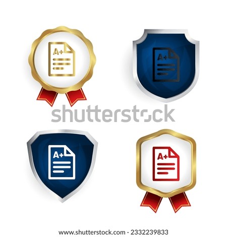 Abstract Result A Plus Badge and Label Collection, can be used for business designs, presentation designs or any suitable designs.