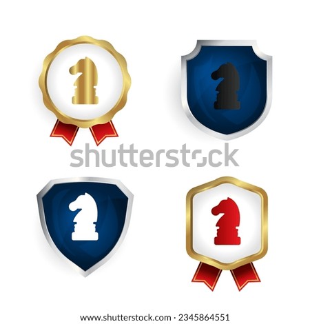 Abstract Chess Knight Badge and Label Collection, can be used for business designs, presentation designs or any suitable designs.