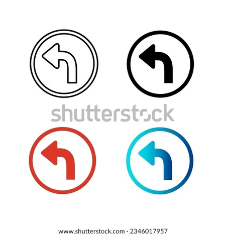 Abstract Left Turn Silhouette Illustration, can be used for business designs, presentation designs or any suitable designs.