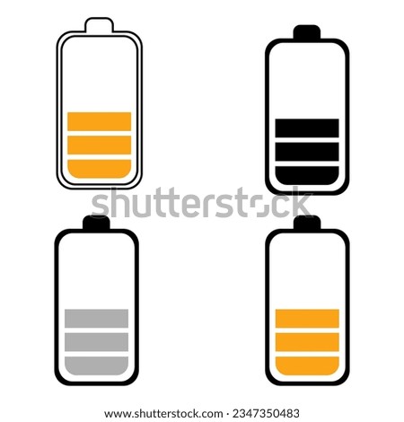 Abstract Battery Half Charge Silhouette Illustration, can be used for business designs, presentation designs or any suitable designs.