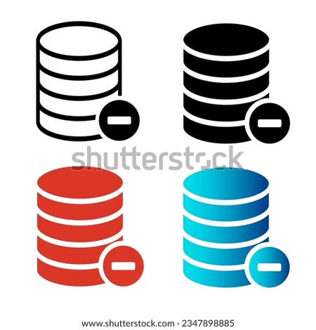 Abstract Database Remove Silhouette Illustration, can be used for business designs, presentation designs or any suitable designs.