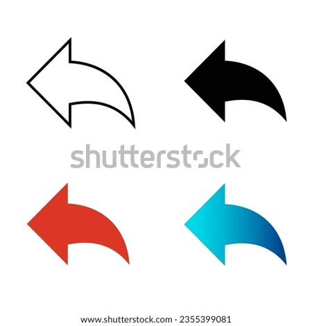 Abstract Reply Arrow Silhouette Illustration, can be used for business designs, presentation designs or any suitable designs.