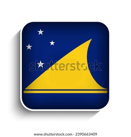 Vector Square Tokelau Flag Icon