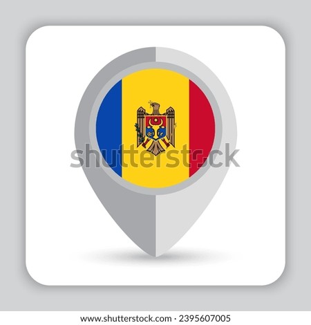 Moldova Flag Pin Map Icon