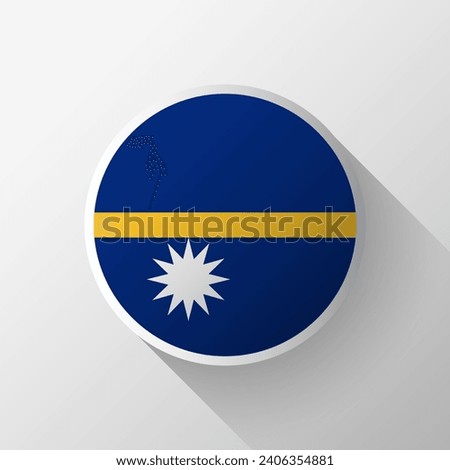 Creative Nauru Flag Circle Badge