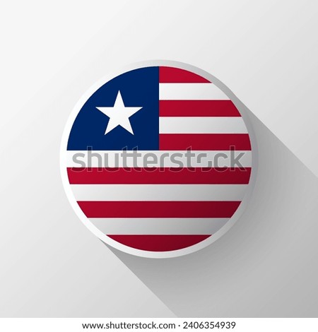 Creative Liberia Flag Circle Badge