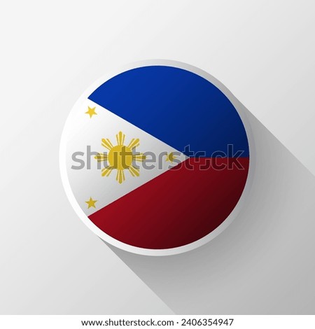 Creative Philippines Flag Circle Badge