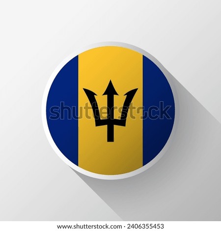 Creative Barbados Flag Circle Badge