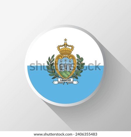 Creative San Marino Flag Circle Badge