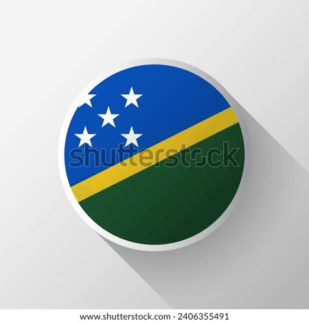 Creative Solomon Islands Flag Circle Badge