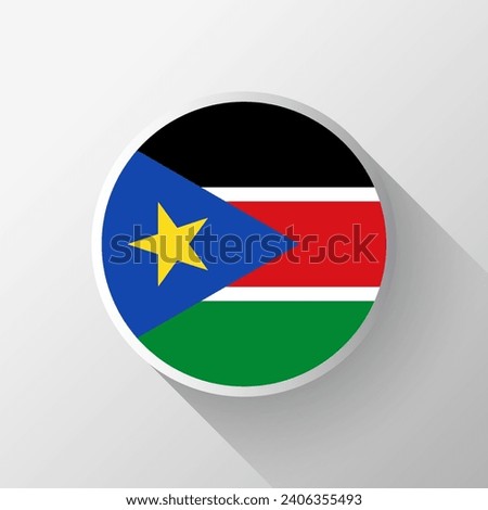 Creative South Sudan Flag Circle Badge