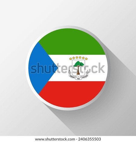 Creative Equatorial Guinea Flag Circle Badge
