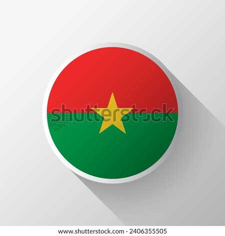 Creative Burkina Faso Flag Circle Badge
